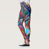 Leggings jambe abstraite arc-en-ciel (Gauche)