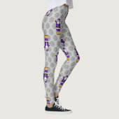 Leggings jambe de basketball de noël jaune pourpre santa cl (Droite)
