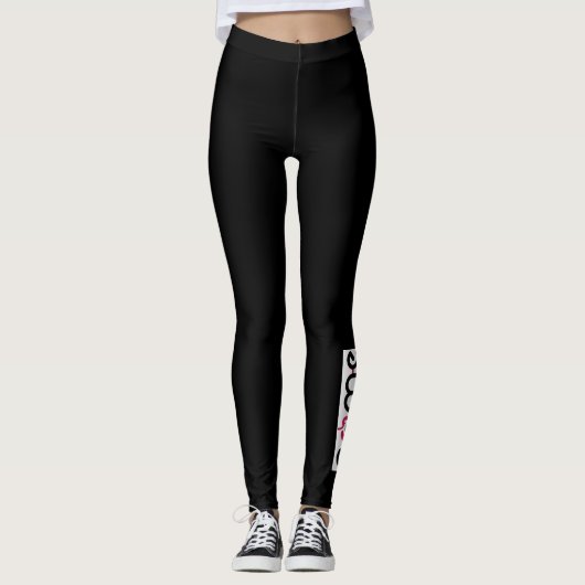 Leggings Jambe noire (Devant)