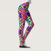 Leggings Jambes à motifs rouges jaunes (Droite)