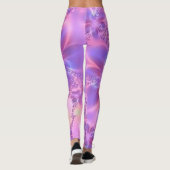Leggings Jambes Abstraites de fleurs fractées (Dos)