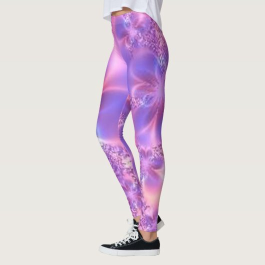 Leggings Jambes Abstraites de fleurs fractées (Gauche)