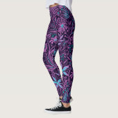 Leggings Jambes Abstraites violettes et bleues (Gauche)