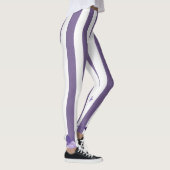 Leggings Jambes blanches florales violettes (Droite)