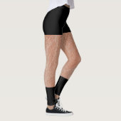 Leggings Jambes bronzées et faux shorts noirs (Droite)