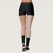 Leggings Jambes bronzées et faux shorts noirs (Dos)