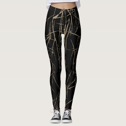 Leggings Jambes brossées Abstraites par Joya Eve (Devant)