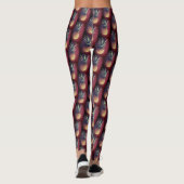 Leggings Jambes d'ananas rouges funky (Dos)