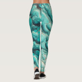 Leggings Jambes d'Aqua en pierre Tourbillonnant turquoise (Dos)