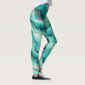Leggings Jambes d'Aqua en pierre Tourbillonnant turquoise (Droite)