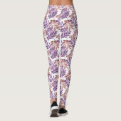 Leggings Jambes d'aquarelle violet/bronze (Dos)