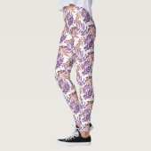 Leggings Jambes d'aquarelle violet/bronze (Gauche)