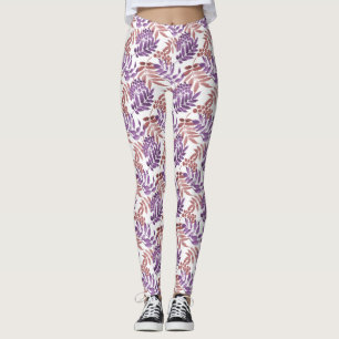 Leggings Jambes d'aquarelle violet/bronze