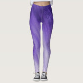 Leggings Jambes d'art abstrait violet ultraviolet (Devant)