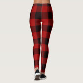 Leggings Jambes de À damiers rouge (Dos)