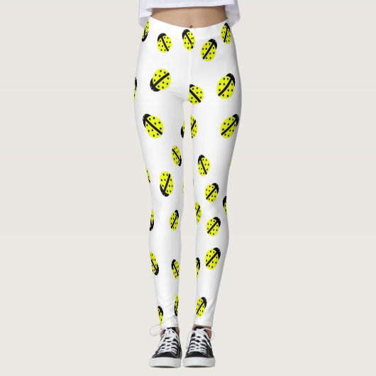 Leggings Jambes de bug jaune (Devant)