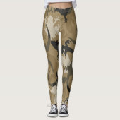 Leggings Jambes de camouflage en reptile Brown (Devant)