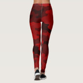 Leggings Jambes de camouflage rouge foncé (Dos)