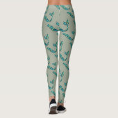 Leggings Jambes de contes de sirène gris et vert (Dos)