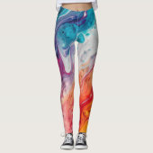 Leggings Jambes de costume Abstraites et colorées (Devant)