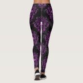 Leggings Jambes de crâne mauve mystique (Dos)
