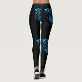 Leggings Jambes de dauphins Abstraites (Dos)