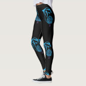 Leggings Jambes de dauphins Abstraites (Gauche)