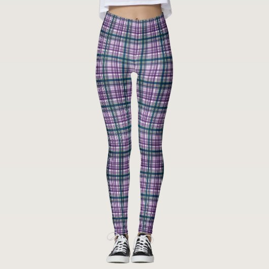 Leggings Jambes de femmes mauves/vertes (Devant)