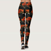 Leggings Jambes de grenouille rouge poison (Dos)