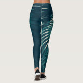 Leggings Jambes de palmier vert pâle (Dos)