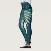 Leggings Jambes de palmier vert pâle (Gauche)