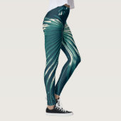 Leggings Jambes de palmier vert pâle (Droite)