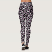Leggings Jambes de Posters de animaux léopard d'argent viol (Dos)