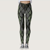 Leggings Jambes de serpent vert (Devant)
