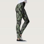 Leggings Jambes de serpent vert (Droite)