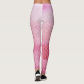Leggings Jambes de taille de sirène rose (Dos)