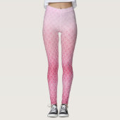 Leggings Jambes de taille de sirène rose (Devant)