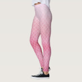 Leggings Jambes de taille de sirène rose (Gauche)