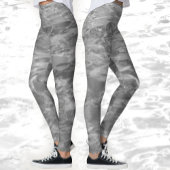 Leggings Jambes d'eau gris monochromatique