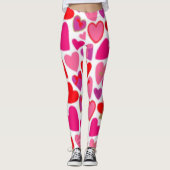 Leggings Jambes des coeurs adorables (Devant)