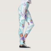 Leggings Jambes des Coeurs pourpres de l'ange (Droite)