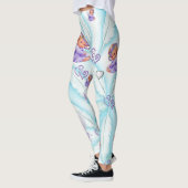 Leggings Jambes des Coeurs pourpres de l'ange (Gauche)