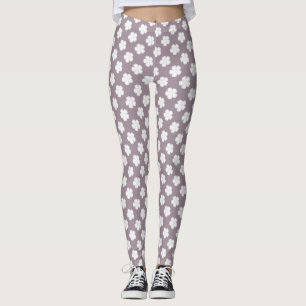 Leggings Jambes des femmes de Mocha Brown Eyelet