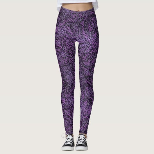 Leggings Jambes des femmes violettes (Devant)
