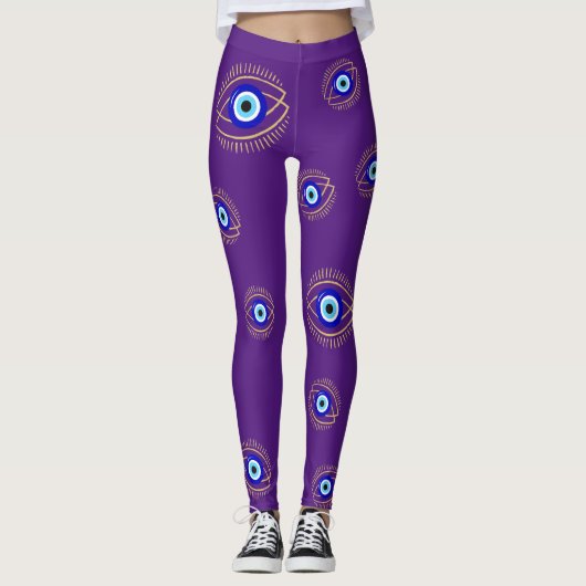 Leggings Jambes des yeux maléfiques (Devant)