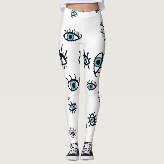 Leggings Jambes des yeux maléfiques (Devant)