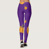 Leggings Jambes d'Halloween Éffrayantes pourpres (Dos)