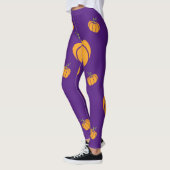 Leggings Jambes d'Halloween Éffrayantes pourpres (Gauche)