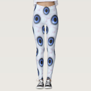 Leggings Jambes d'yeux bleu déplaisant