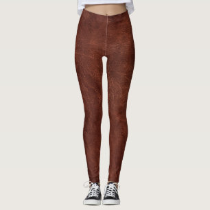 Leggings Jambes en cuir Brown